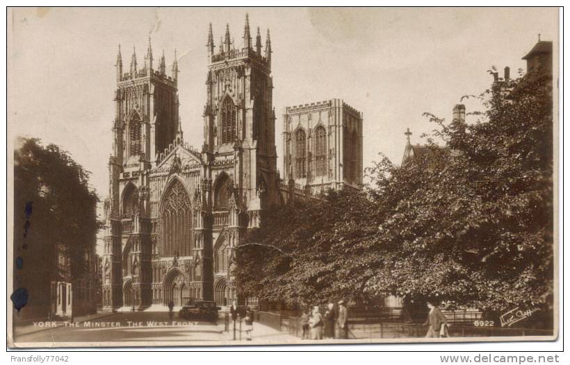 Rppc YORK ENGLAND UNITED KINGDOM The Minster WEST FRONT Walter Scott Photo C-unknown - York