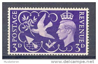 Great Britain 1946 Mi. 232   3 P King König George VI Victory Jahrestag Des Sieges Der Allierten MH* - Unused Stamps