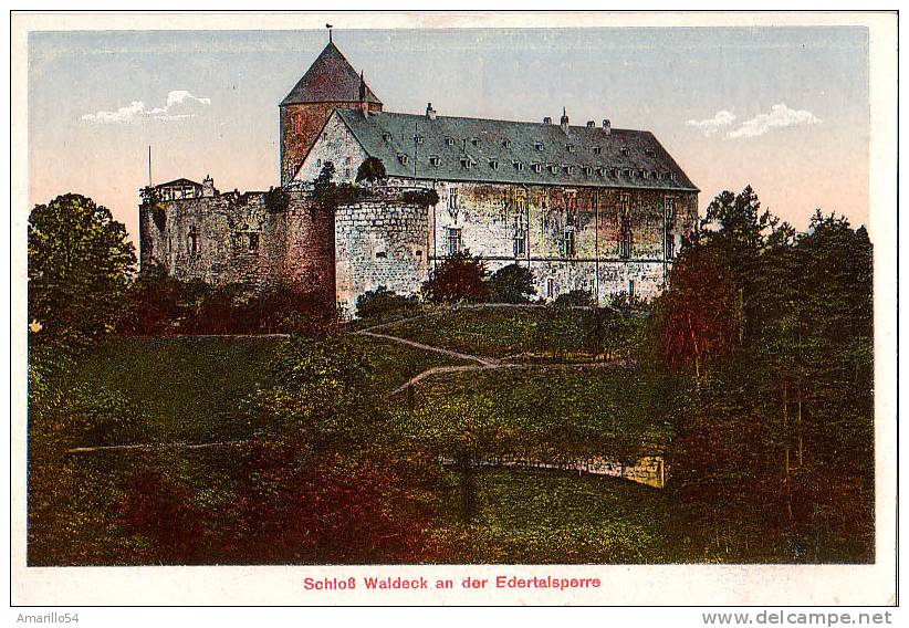 RAR Schöne AK Schloss Waldeck An Der Edertalsperre Um 1920 - Waldeck
