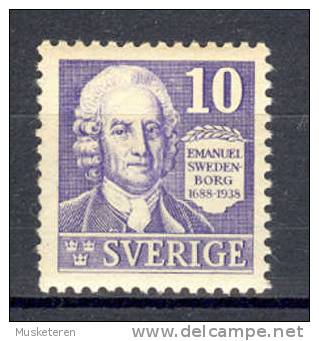 Sweden 1938 Mi 243 B  10 (Ö) Geburtstag Von Birthday Of Emanuel Swedenborg Naturforscher MNH** - Nuevos