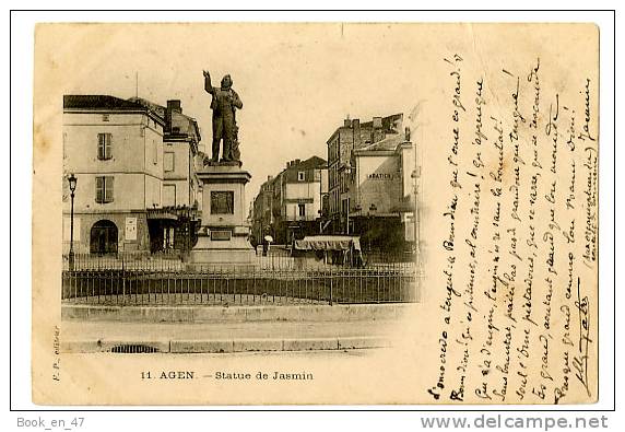 {46589} 47 Lot Et Garonne Agen , Statue De Jasmin ; Animée , Pharmacie Du Progrès , Sabatier , - Agen