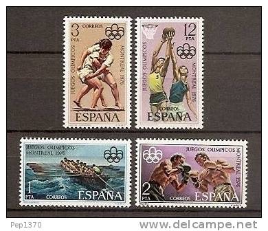 ESPAÑA 1976 - JUEGOS OLIMPICOS DE MONTREAL  - Edifil 2340-43 - YVERT 1986-1989 - Worstelen