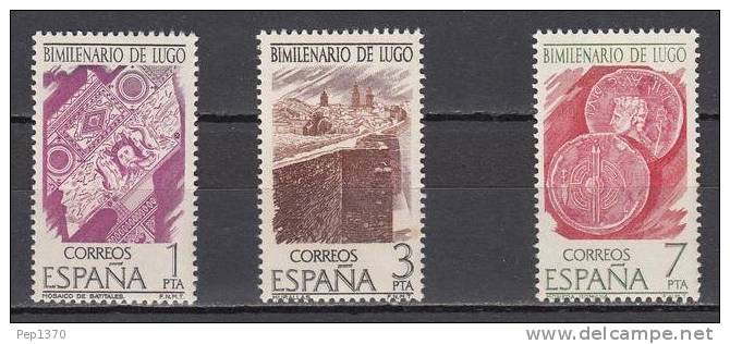 ESPAÑA 1976 - BIMILENARIO DE LUGO - Edifil 2356-58 - YVERT 2002-2004 - Monete