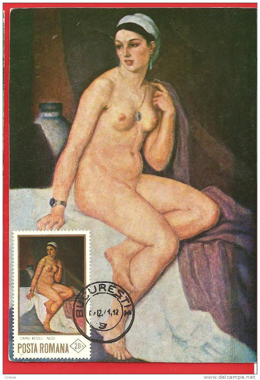 ROMANIA Maximumcard Maxi Card Picture Impressionisme CAMIL RESSU ,,Nude'' - Impresionismo