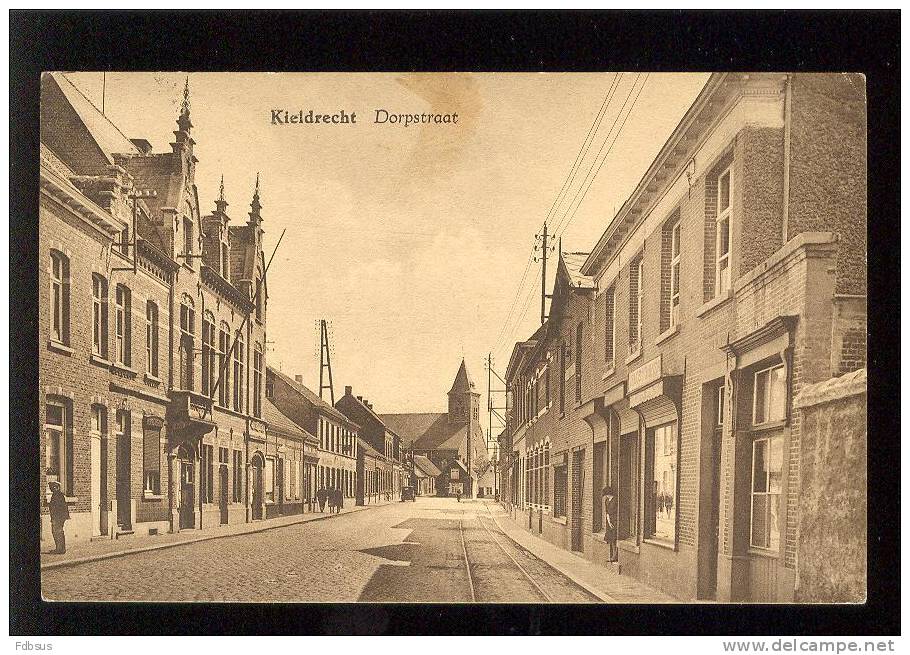 1934 KIELDRECHT DORPSTRAAT - KAART NAAR LEDEBERG - ZEER MOOIE KAART - Andere & Zonder Classificatie