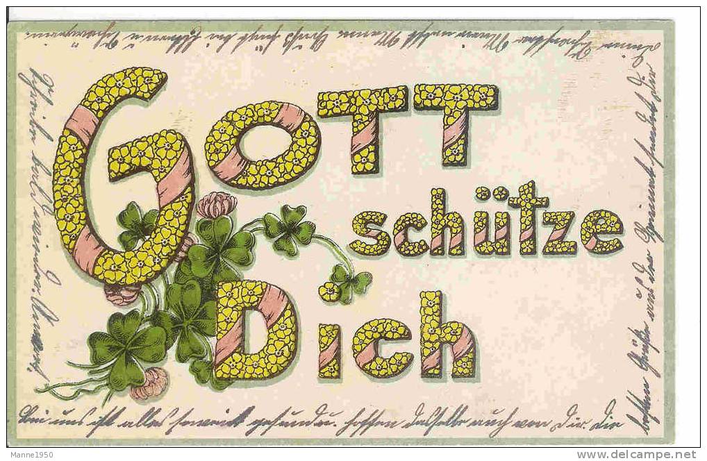 Gott Schütze Dich - Feldpostkarte 1918 - Kleinformat (557) - Sonstige & Ohne Zuordnung