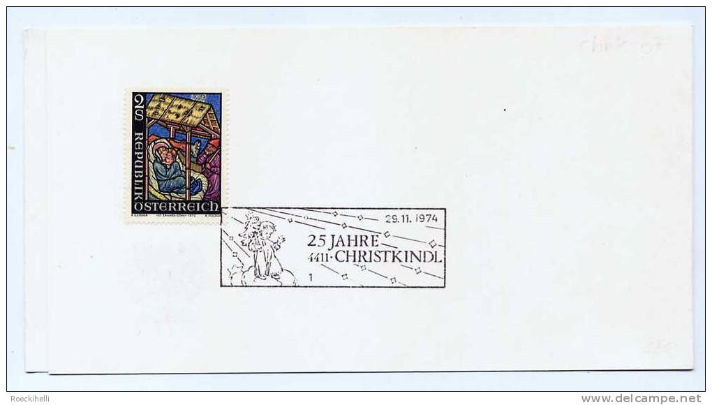 29.11.1974  -  Interess. Faltkarte D. Österr. Post Mit CHRISTKINDL-Sonderstempel  (christkindl 29.11.1974) - Lettres & Documents