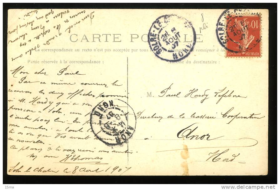 Solre Le Chateau Nord Rue Des Soeurs 1907 COIN Sup Droit Plié - Solre Le Chateau