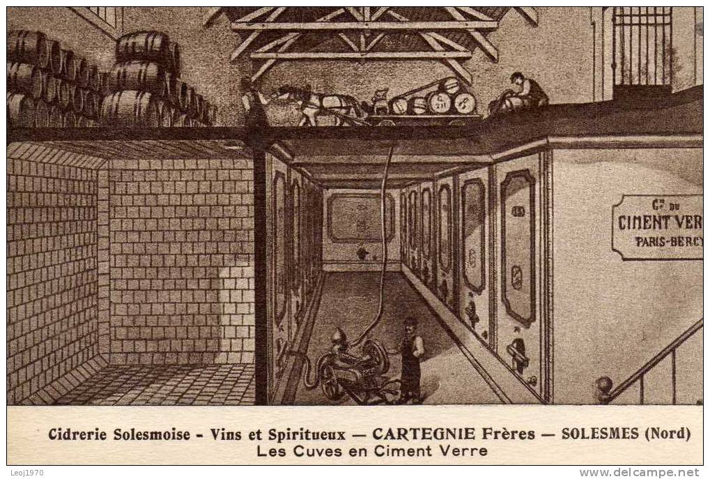 NORD PAS DE CALAIS SOLESMES Cidereie Solemoise Cartegnies Frères - Les Cuves En Ciments Verre - Solesmes