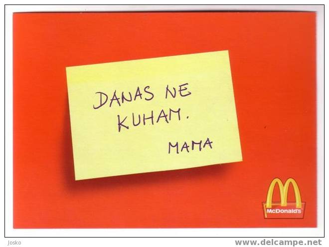 McDONALD`S ( Croatia - Mint Postcard  ) Mc Donald`s Mac Donalds Big Mac Restaurant Food Aliment Alimentation Foods - Restaurantes