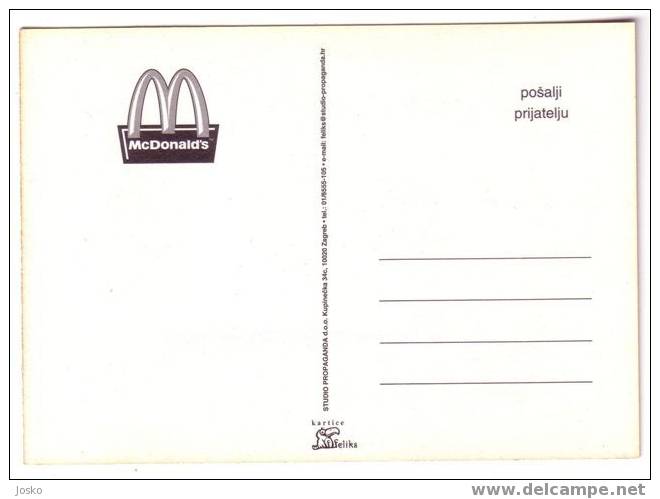 McDONALD`S ( Croatia - Mint Postcard  ) Mc Donald`s Mac Donalds Big Mac Restaurant Food Aliment Alimentation Foods - Ristoranti