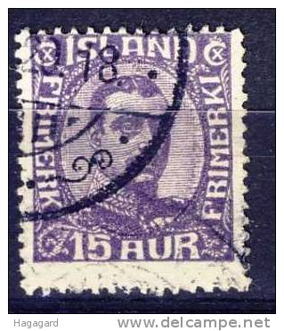 ##Iceland 1920. King Christian. Michel 90. Cancelled(o) - Usati
