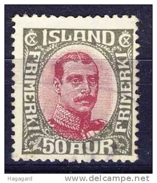 #Iceland 1920. King Christian. Michel 95. Cancelled(o) - Gebraucht