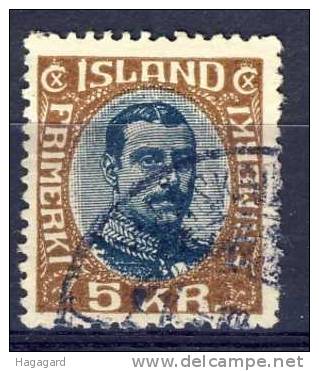 #Iceland 1920. King Christian. Michel 98. Cancelled(o) - Gebruikt