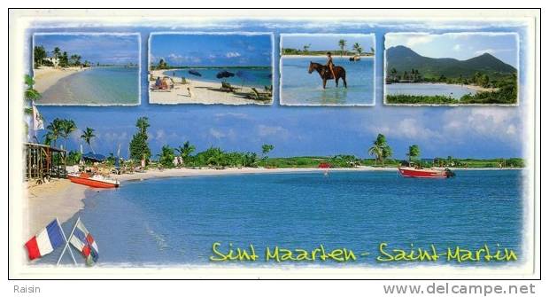Antilles Frses Saint-Martin Baie De Galion Maxi-carte Neuve  210 X 105mm TBE - Saint Martin