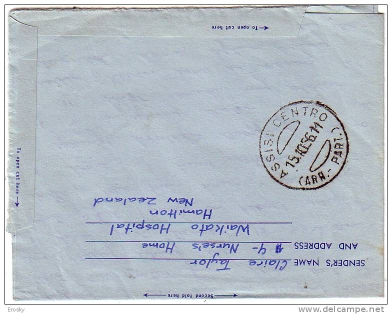 PGL 2301 - NEW ZEALAND AEROGRAMME TO ITALY 1956 - Covers & Documents