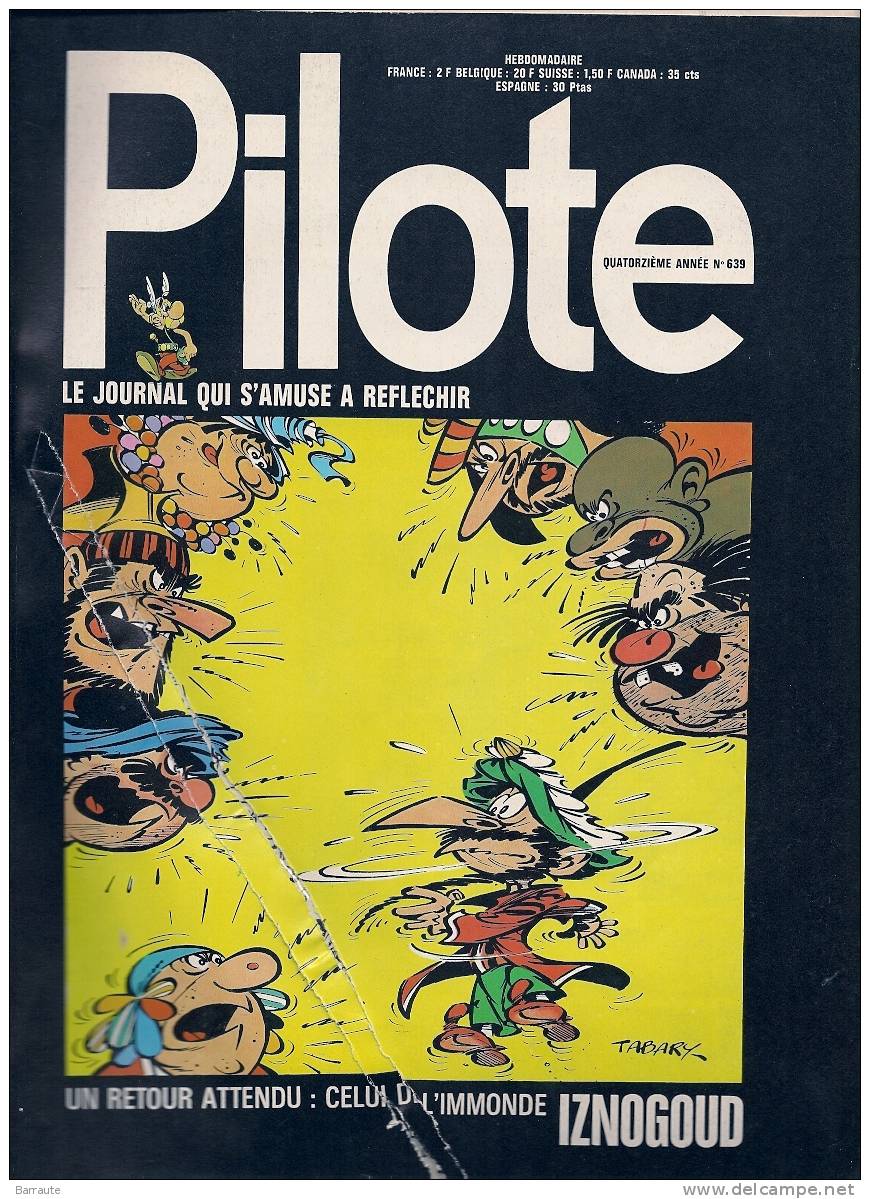 PILOTE N° 639 Du 3/02/1972 Couverture Dessin Signé TABARY. 2 Pl Préédition "Les Lauriers De Cesar - Pilote