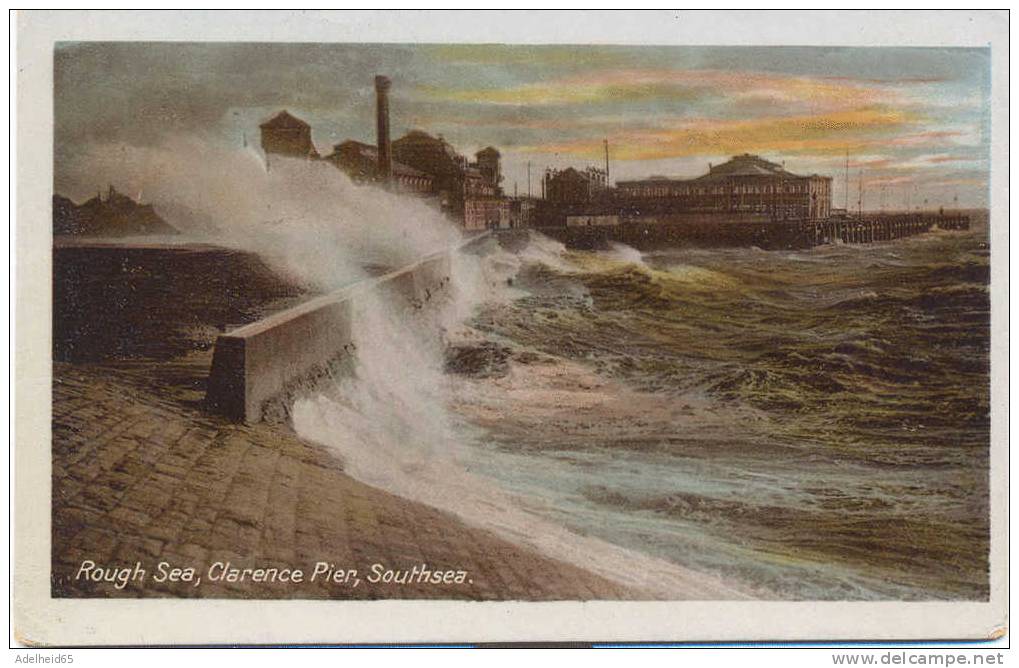 Rough Sea Clarence Pier Southsea Porthsmouth Milton Fac-Simile Series N° 248 Woolstone Bros. - Altri & Non Classificati