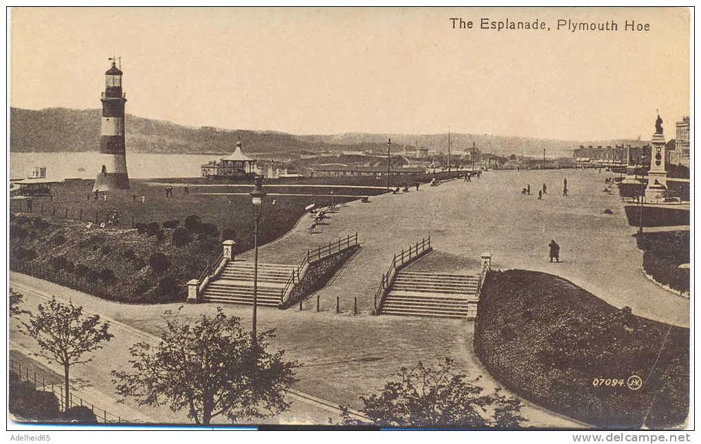 Plymouth Hoe The Esplanade The Valentine C 1910 (light House, Lighthouse, Phare) - Plymouth