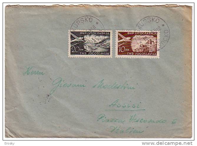 PGL 2325 - YUGOSLAVIA LETTER TO ITALY 18/5/1956 - Covers & Documents