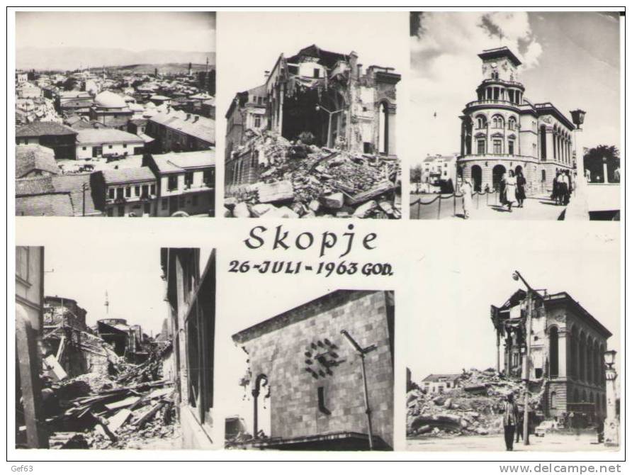 Skopje / ?????? / Shkup 26 Juli 1963 (1964) - Macédoine Du Nord