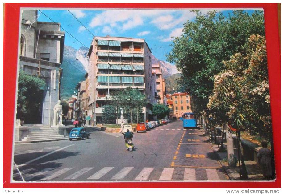 Carrara 1973 Largo Delle Poste, Place Des Postes Fiat 500, Autobus, Vespa - Carrara