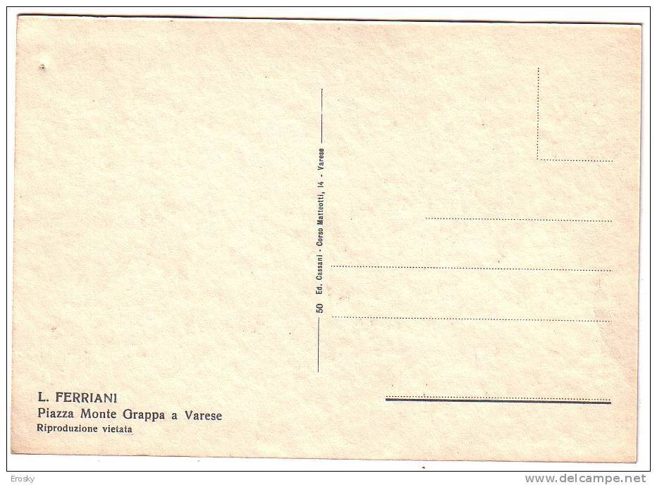 PGL 2339 - L. FERRIANI PIAZZA MONTE GRAPPA A VARESE - Varese