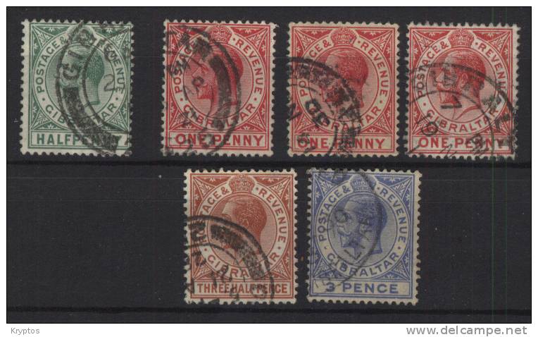 Gibraltar - 6 Stamps In Mixed Condition - Gibraltar