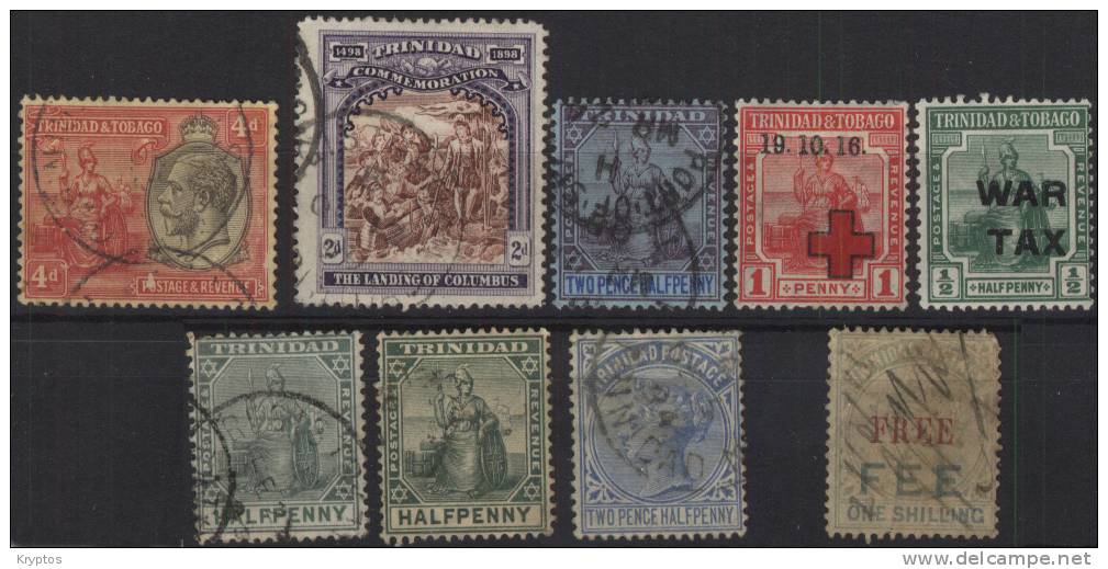 Trinidad - 9 Stamps In Mixed Condition - Trinidad & Tobago (1962-...)