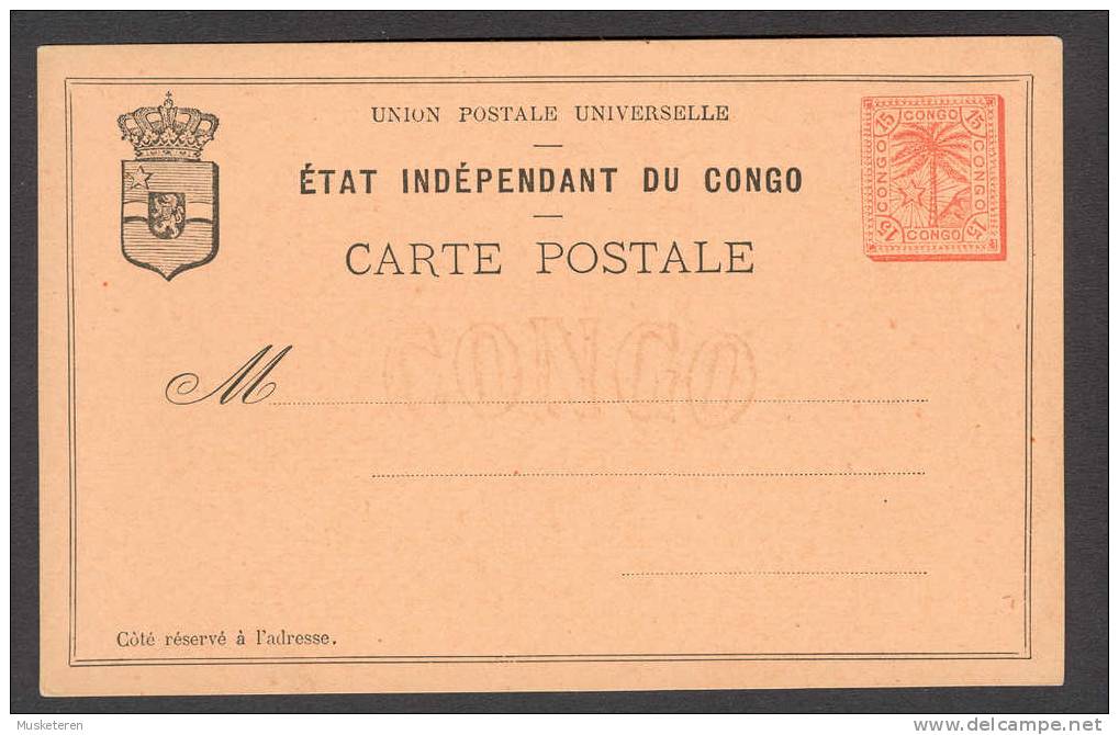 Belgian Congo État Indépendant Du Congo UPU Postal Stationery Ganzsache Entier 15c. - Entiers Postaux