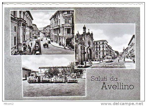 1-Avellino-Campania-Saluti Da...v.1956 X Catania. Raro Annullo Meccanico Comunità Europea. - Avellino
