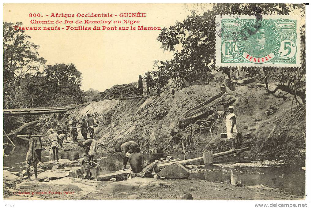 Chemin De Fer De Konakry - Fouilles Du Pont Sur Le Mamou - Fortier - Guinee