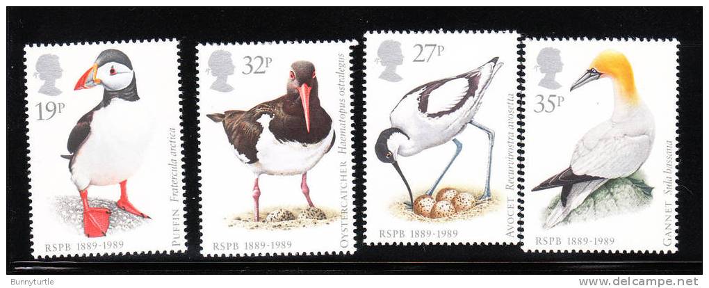 Great Britain 1989 Birds Puffin Gannet Avocet MNH - Neufs