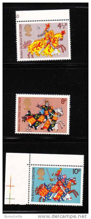 Great Britain 1974 Knights Great Britons On Horses MNH - Neufs