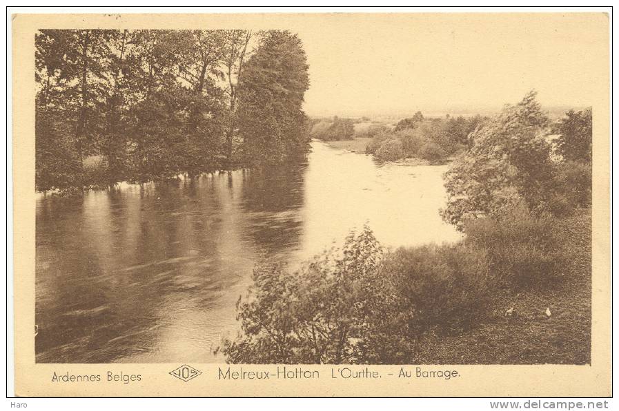 MELREUX - L´Ourthe - Au Barrage   (441)b14 - Hotton