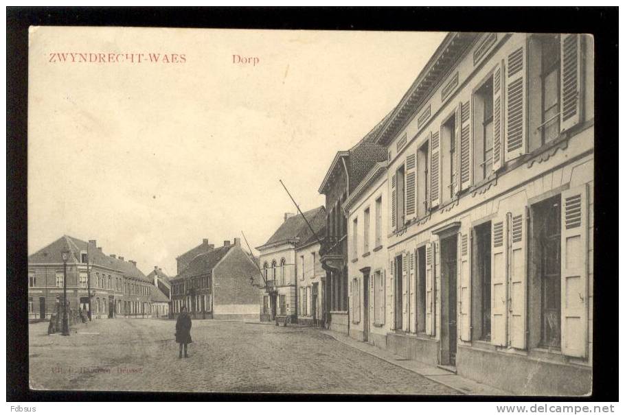 1916 ZWYNDRECHT WAES - DORP  - UITGEVER TE IDENTIFICEREN.  KAART NAAR HOFSTADE TEGEN AALST - Zwijndrecht