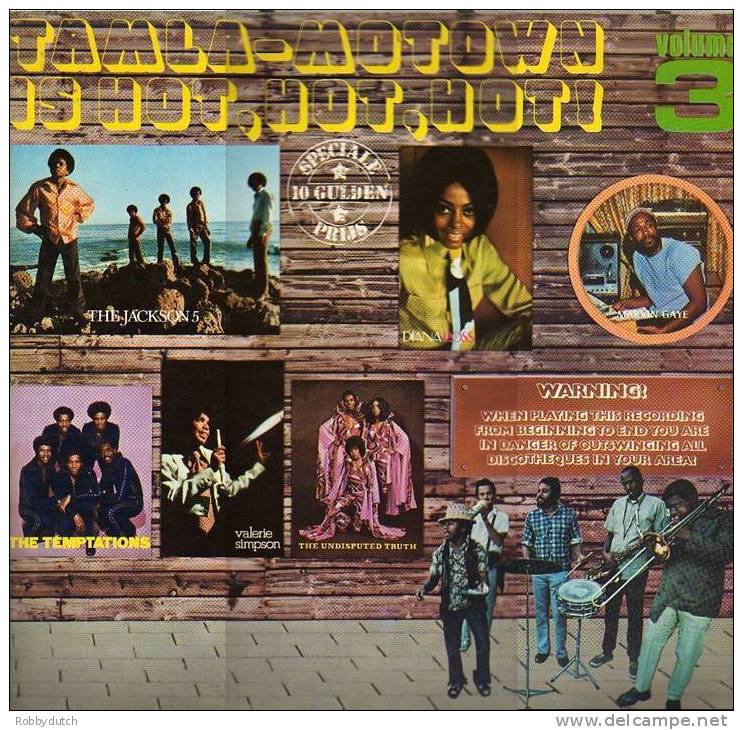 * LP *  TAMLA-MOTOWN IS HOT, HOT, HOT! Volume 3 (Holland 1970) (orange Label) - Compilations