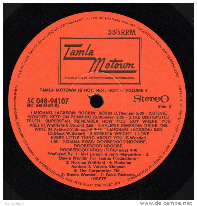 * LP *  TAMLA-MOTOWN IS HOT, HOT, HOT! Volume 3 (Holland 1970) (orange Label) - Compilations