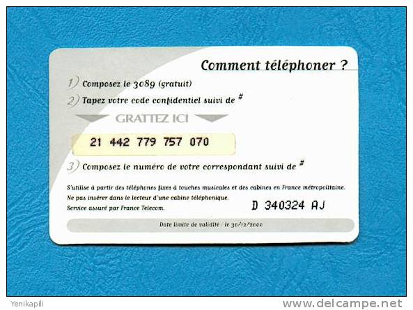 ( 2506 ) - TICKET  TELEPHONE - Lavande  1   - ***  TBE  *** - Voir Scan - - Billetes FT