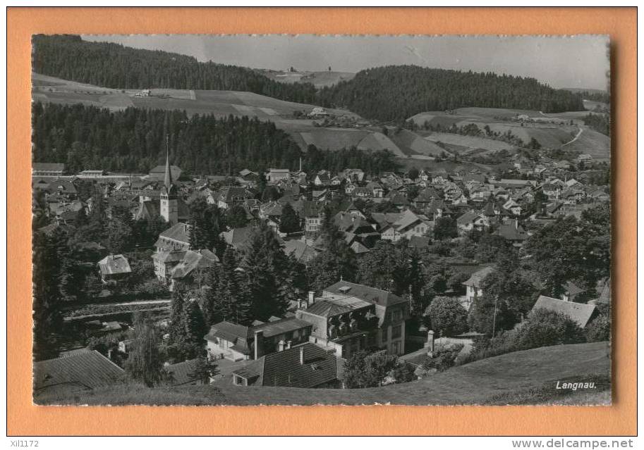 G723 Langnau Longeau, Vue Générale. Cachet Tremona 1940 Vers Pully - Langnau Im Emmental