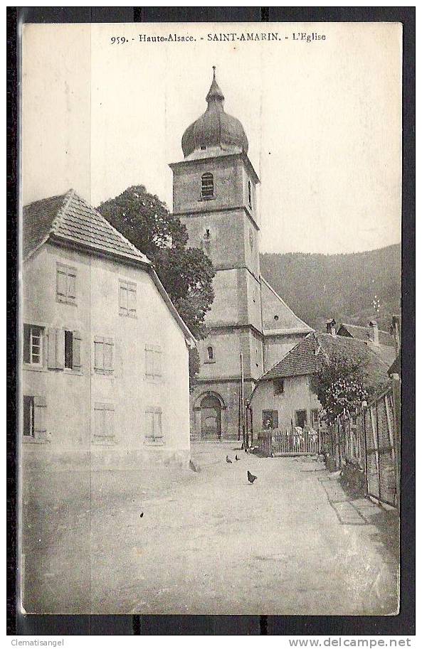 TOP!!  SAINT-AMARIN * L'EGLISE  * 1917 **!! - Saint Amarin