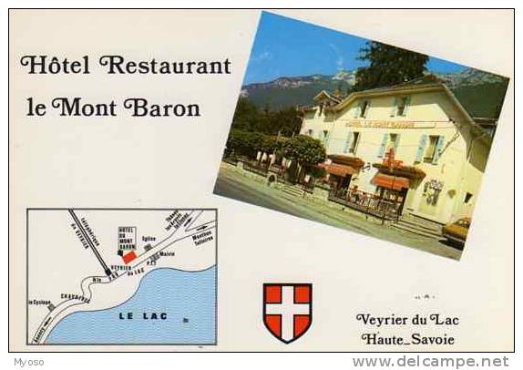 74 VEYRIER DU LAC Lac D'Annecy Hotel Bar Restaurant Du Mont Baron Proprietaire M Bondaz (photo Alain Gerard) - Veyrier