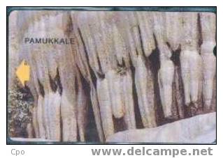 # TURKEY 19 Pamukkale (horizontal Card) - Touristic Sites With 15mn Band With PTT Logo 30 Magnetic TBE - Turquie