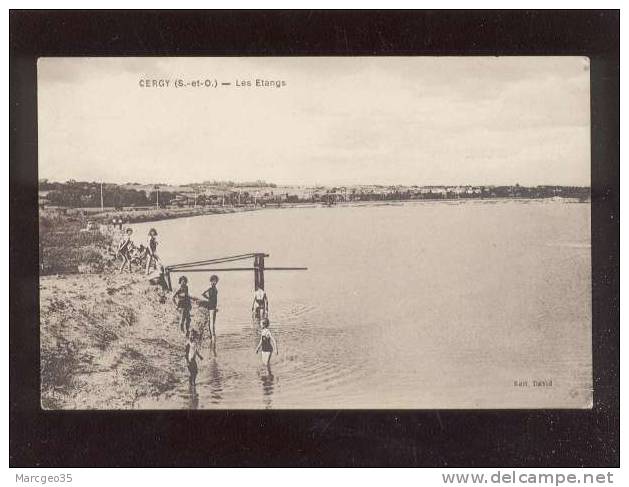 Cergy Les étangs édit.david Baigneurs Baignade Belle Carte - Cergy Pontoise