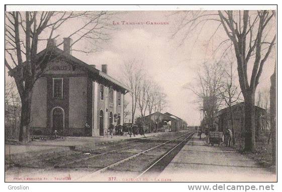 GRISOLLES 377 LA GARE (PETITE ANIMATION) 1925   LE TARN ET GARONNE - Grisolles