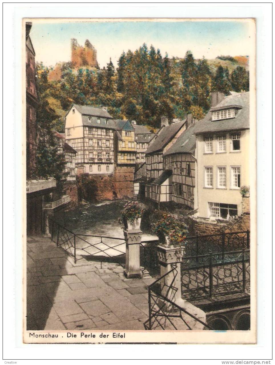 AK  MONSCHAU / EIFEL 1956 (timbre Enlevé) - Monschau