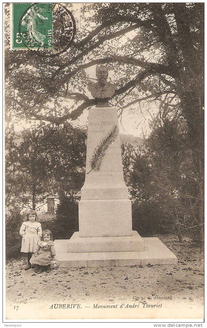 AUBERIVE.    Monument D' André Theuriet - Auberive