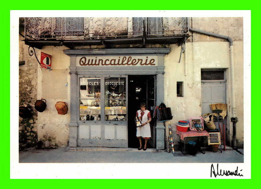 MAGASINS - QUINCAILLERIE , CHEZ MARGUERITE - ANIMÉE - PHOTO ALESSANDRI - - Shops