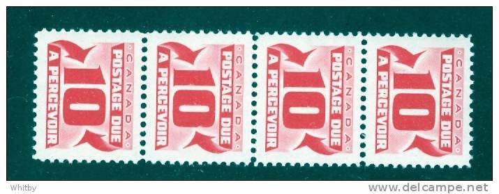 1967 10 Cent Postage Due Issue #J27 Strip Of 4 MNH - Postage Due