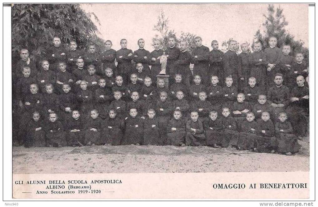 ALBINO (BG) - Gli Alunni Della Scuola Apostolica - Anno Scolastico 1919-1920 - F/p - N/v - Bergamo